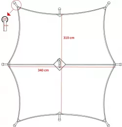 MFH HEXAGON TARP celta / plachta 340x310cm